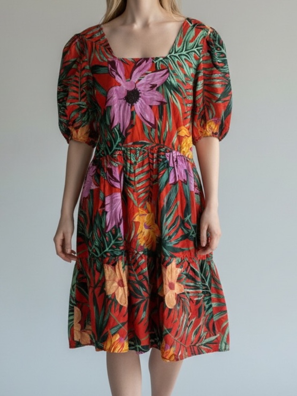 Maude Vivante tropical floral dress medium